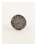 Circle w/ rhinestones adjustable ring