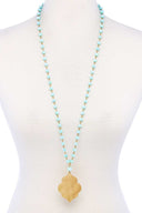 Designer Multi Bead Pendant Necklace