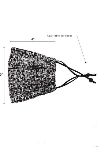 3d Sequin Fashion Facemask