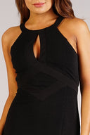 Sexy Holiday Halter Dress With Keyhole Detail