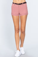 Twill Belted Short Pants