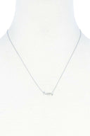 Happy Message Dainty Metal Necklace