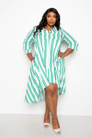 Stripe Shirt Dress