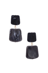 Acetate Resin Square Drop Earring