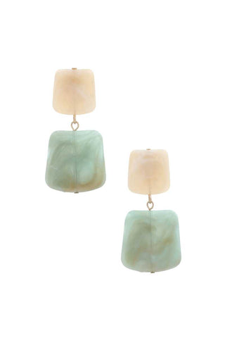 Acetate Resin Square Drop Earring