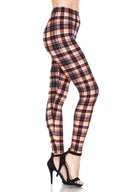 Multi Printed, High Waisted, Leggings With An Elasticized Waist Band