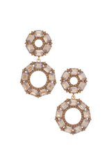 Double Circle Rhinestone Earring