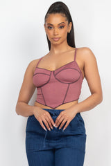 Bustier Sleeveless Ribbed Top