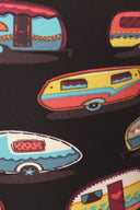 Multicolored Campers Printed, High Waisted Leggings In A Fit Style, With An Elastic Waistband