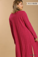 Open Front Long Body Cardigan