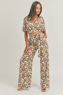 Crop Top Animal Print Set