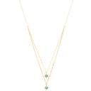 Double Star Crystal Layered Necklace