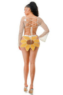 Crochet Skirt Set Sunflower